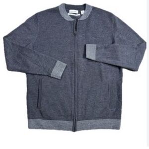 Calvin Klein European Yarn Gray Zip-Up Sweater 🩶  Men’s L